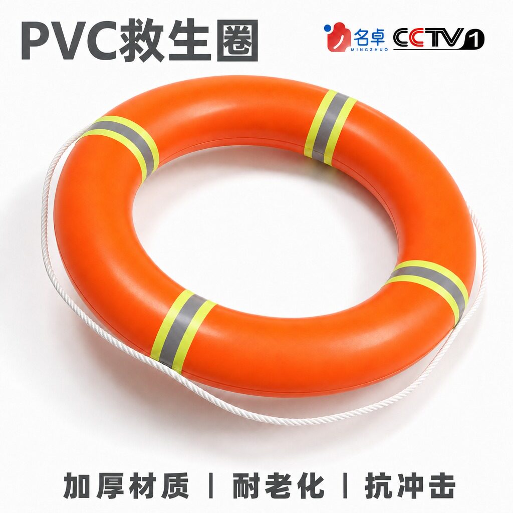 救生圈应急救生浮圈实心PVC泡沫游泳浮圈紧急救身圈救生衣救生绳