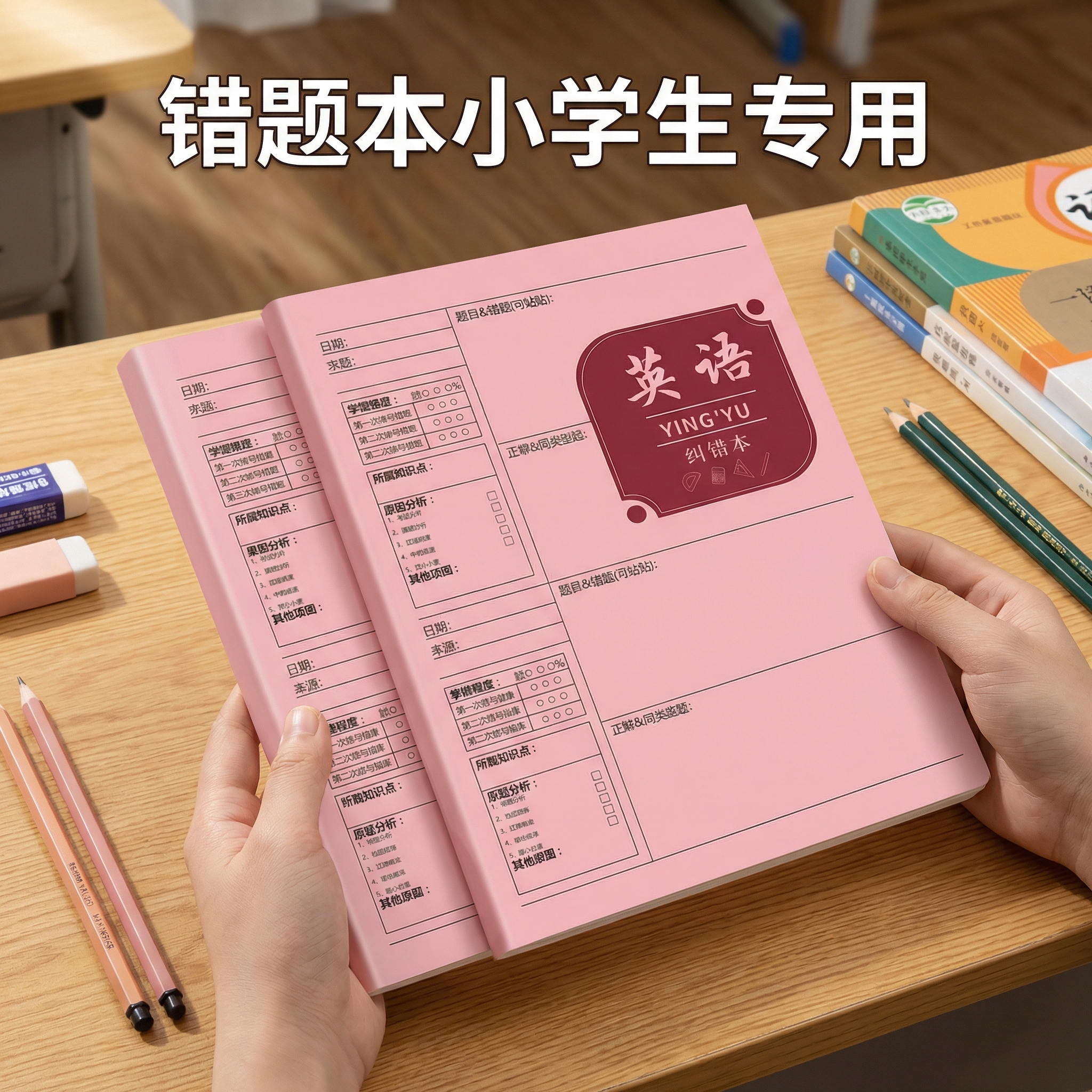 B5英语错题本初中生专用实用型加厚高中生纠错本改错本子错题整理本