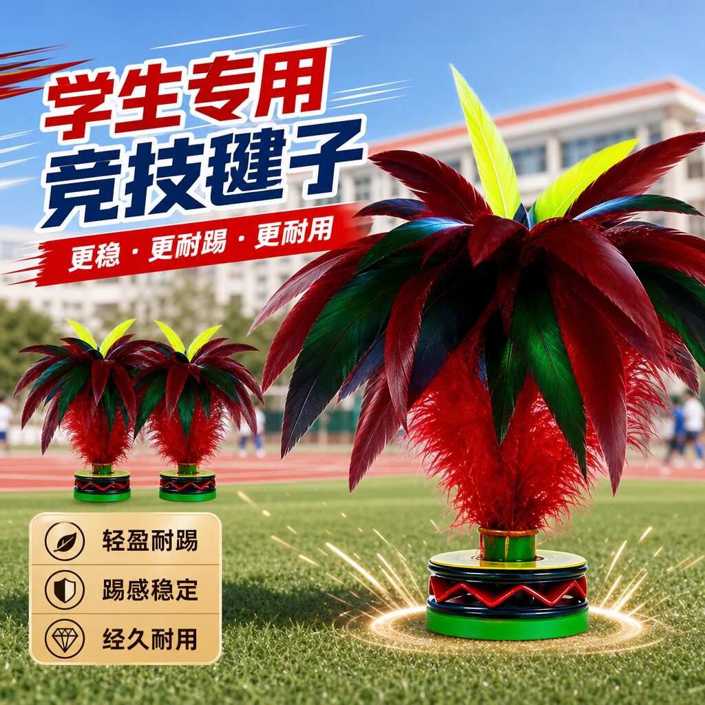 毽子儿童小学生比赛专用羽毛耐踢毛毽球老式键大人运动腱鸡毛毽子