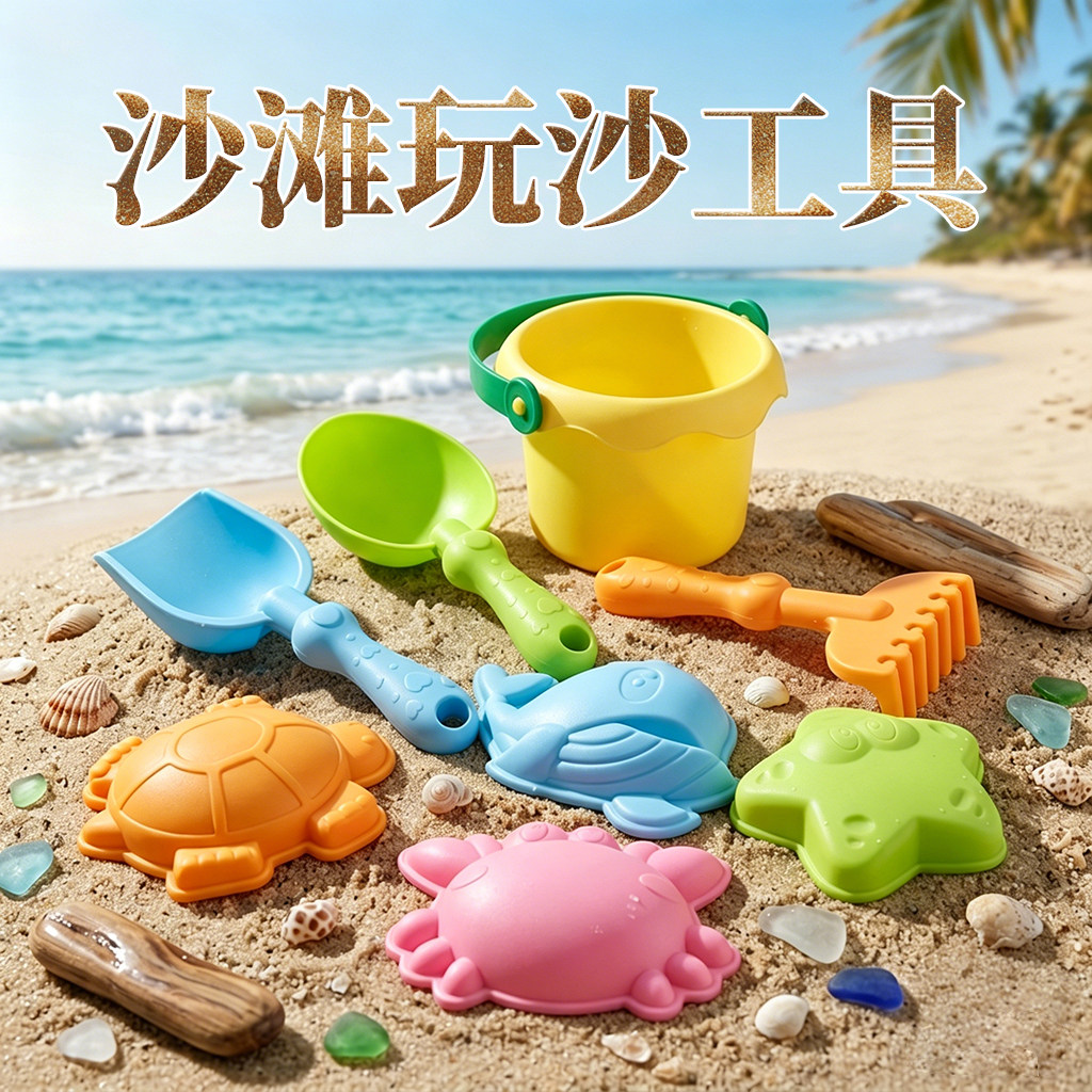 儿童挖沙工具沙滩玩具玩沙工具铲子沙桶挖沙子玩具套装小男孩女孩