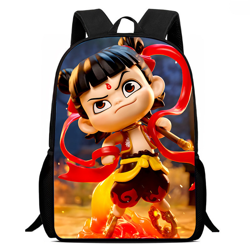 哪咤儿童书包哪咤之魔童闹海手提袋多用补习袋课外辅导单肩斜挎双肩背包小学生作业袋卡通网红动漫补课帆布袋