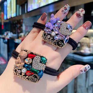 复古高级感兔子头绳女韩国重工发绳优雅扎马尾皮筋发圈2022年新款