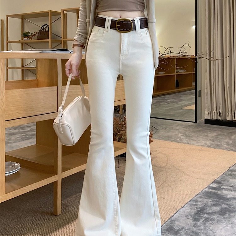实拍 春季韩版新款微喇牛仔裤女高腰修身显瘦a字弹力喇叭长裤,女装/女士精品,牛仔裤,淘宝优惠券,粉丝福利购,淘宝优惠卷