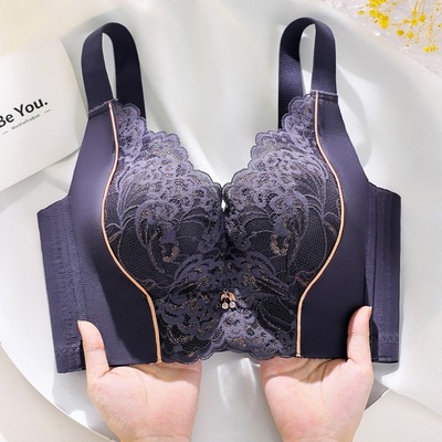 防外扩内衣女聚拢小胸显大调整型收副乳矫正上托加厚蕾丝文胸舒适