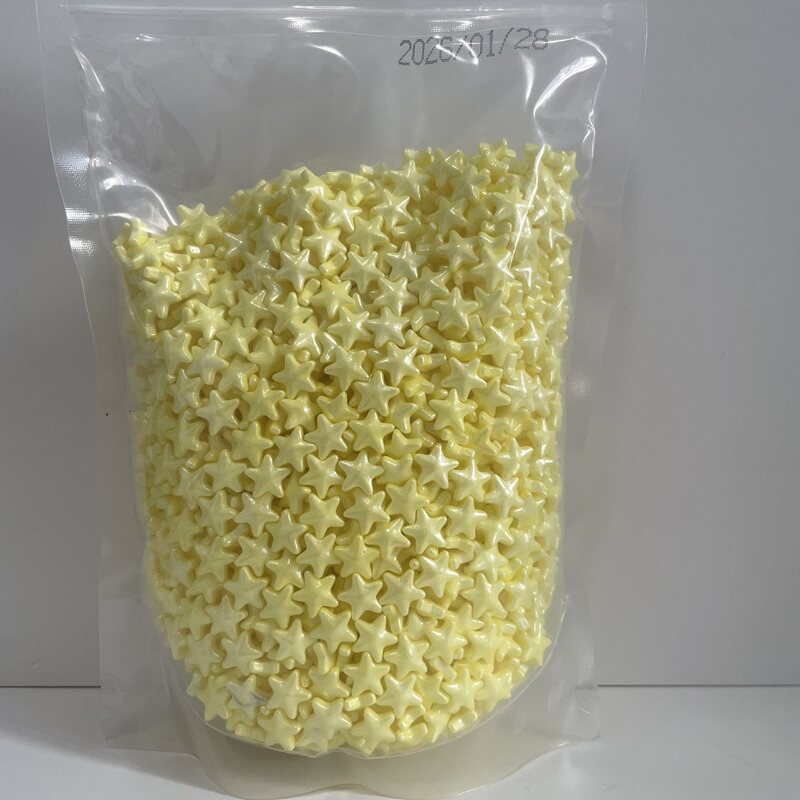 黄色大星星糖500克袋装 diy纸杯蛋糕烘焙装饰彩糖奶油裱花3色星混