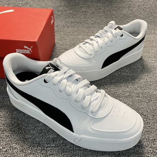 Puma彪马SKYE女黑白增高厚底休闲防滑低帮板鞋小白鞋374764