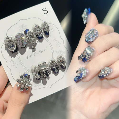 【A37】重工奢华短梯苗疆氛围气质显白纯手工穿戴甲