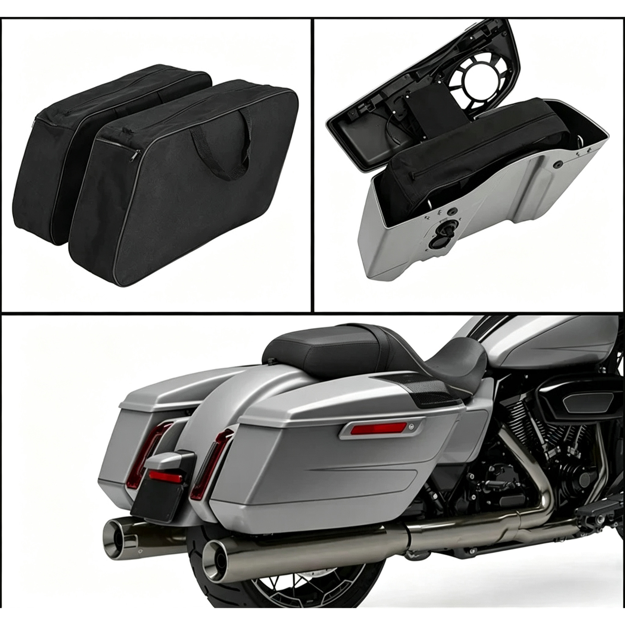 适哈雷双灯路王街道双灯大滑翔后边箱内衬储物袋侧箱旅行包96-26