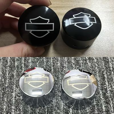 适用哈雷滑翔双灯xl883 1200路王软尾 x48肥仔戴娜改装前轴盖装饰