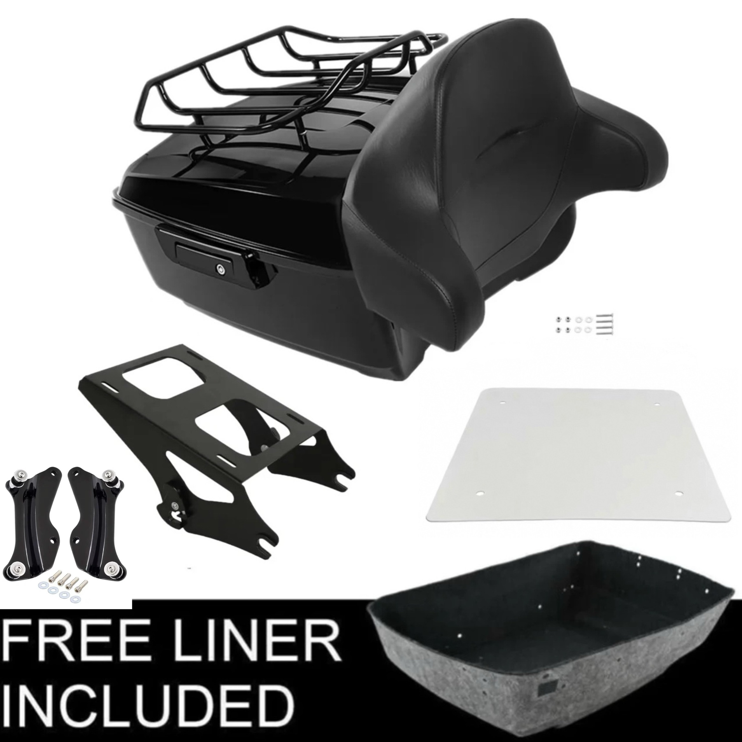哈雷大滑翔双灯公路街道旗舰路王改装后尾箱高款后备箱灯14-26年