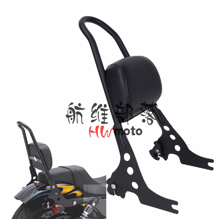 适用哈雷XL883 1200 X48改装后靠背快拆后靠背 坐垫后弓背 后尾架