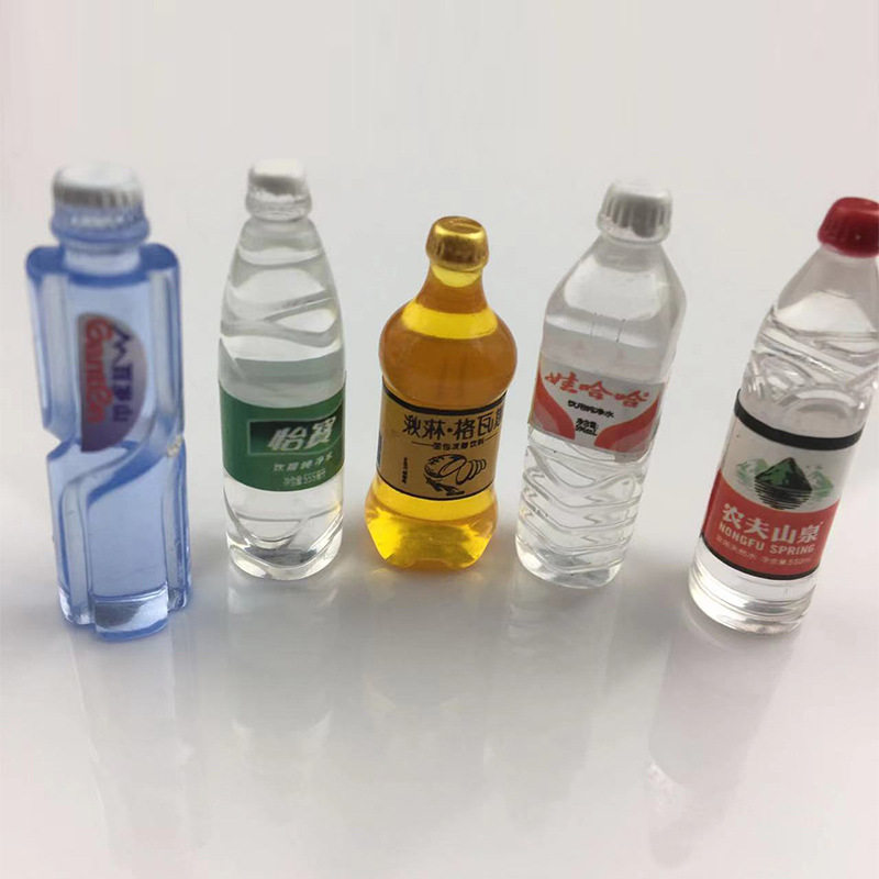 仿真矿泉水迷你便利店瓶子树脂立体小酒瓶手工材料饰品小配件