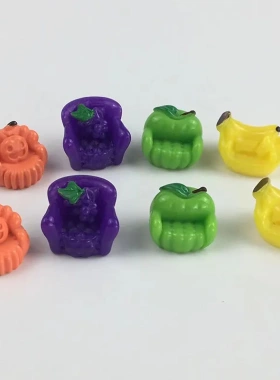 葡萄香蕉南瓜青椒水果沙发迷你仿真树脂微缩玩具奶油胶配饰