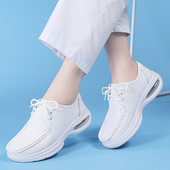 女白色厚底系带软底防滑透气舒适不累脚医护工作鞋 秋冬季 护士鞋 黑