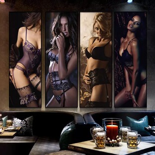 酒吧性感美女装饰画歌厅夜店娱乐会所KTV包厢挂画情趣酒店墙壁画