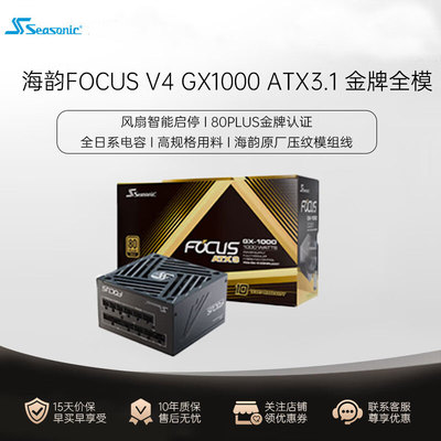 海韵FOCUSGX系列金牌全模组电源