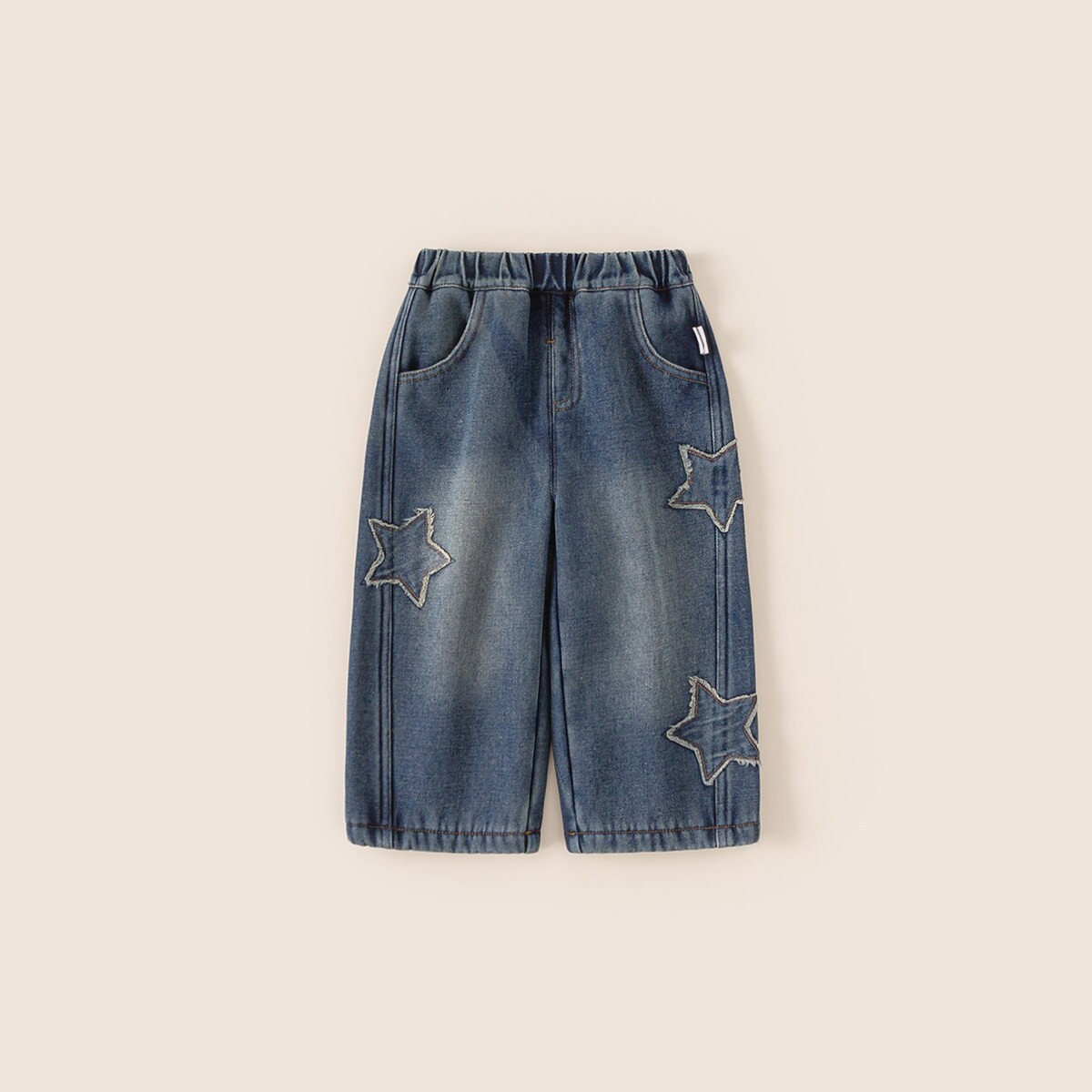 英国DHWA女童裤子男童牛仔裤春季童装儿童直筒裤宝宝洋气休闲长裤