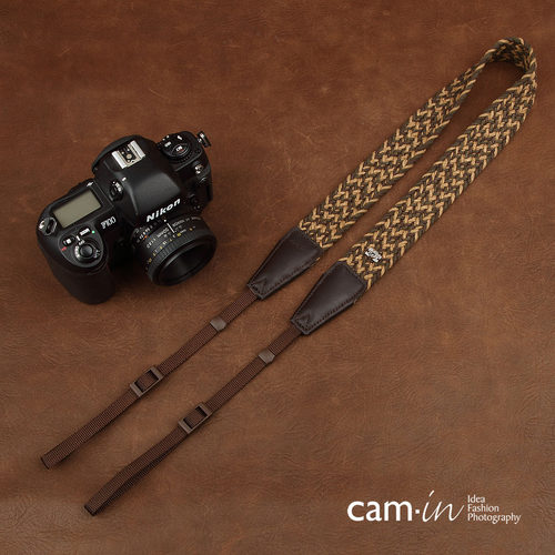 cam-in 编织系列专业时尚相机背带 通用接口 cam8781