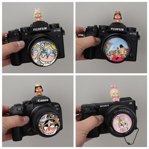 泡泡玛特哭娃可爱镜头盖热靴富士