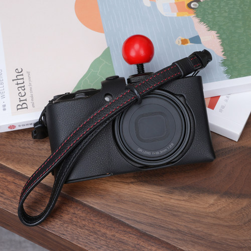 相机真皮细绳接口手腕带GR3理光