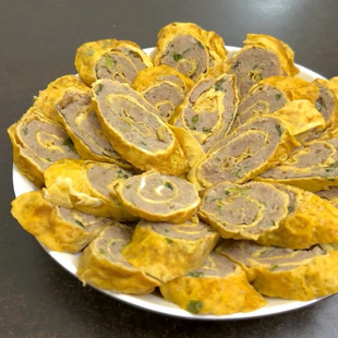 湖南澧县土特产小吃蛋卷   肉卷下酒菜 新鲜鸡蛋猪肉卷500克