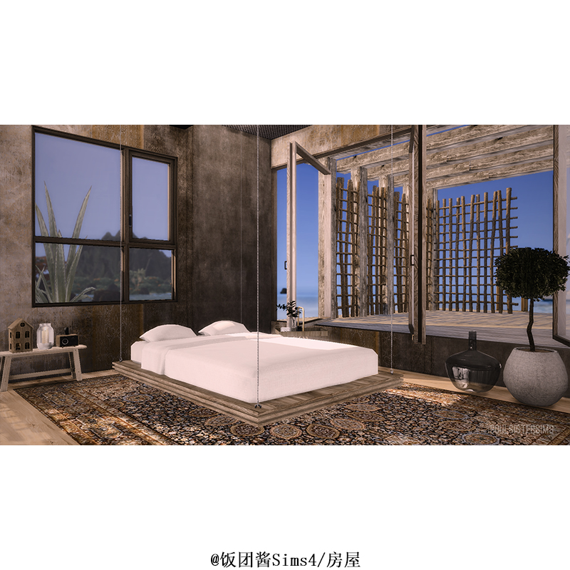 模拟人生4房屋27丨有CC房屋丨海边别墅丨50x50 实际比图片更好看