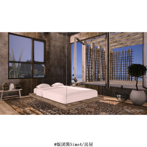 模拟人生4房屋27丨有CC房屋丨海边别墅丨50x50 实际比图片更好看