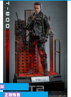 正版现货HOTTOYS HT DX46 终结者2 T-800 战损版2.0手办