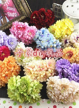 diy花环头饰头环手环菊花新娘