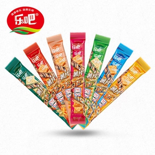 乐吧薯片多口味非油炸硬脆饼干马铃薯片番茄味泡菜味烧烤麻辣锅巴