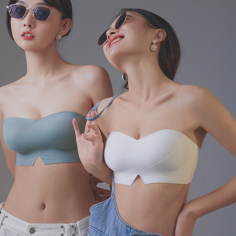 抹胸无肩带内衣女小胸夏季薄款无痕防滑防走光隐形裹胸文胸罩bra