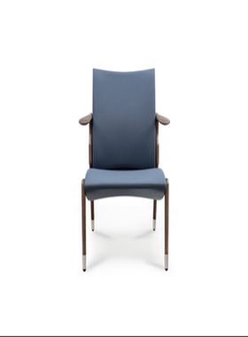 新款意式极简PORADA椅北美黑胡桃实木餐椅北欧原创设计师家具定制