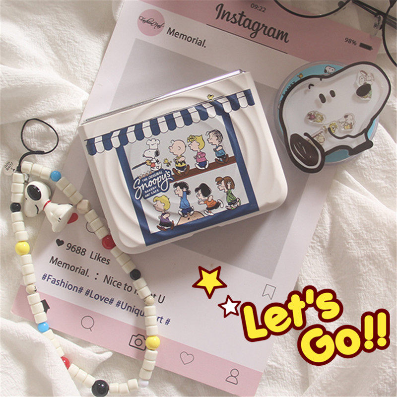 韩系ins卡通可爱史努比磁吸支架适用华为puraX手机壳Pocket2小米MIXFlip折叠屏OPPOFindN3Flip荣耀MagicV2套