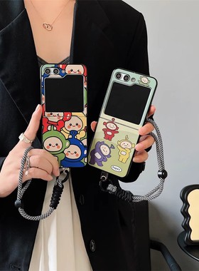 ins日韩可爱卡通天线宝宝适用于三星Zflip7手机壳zflip5折叠屏zflip6防摔w23flip手绳ZFLIP4保护套新款创意女