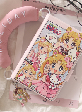 ins韩系可爱卡通美少女KT猫适用华为purax手机壳新款不折叠书本壳puraX典藏版全包皮质手机套毛绒手提链外壳