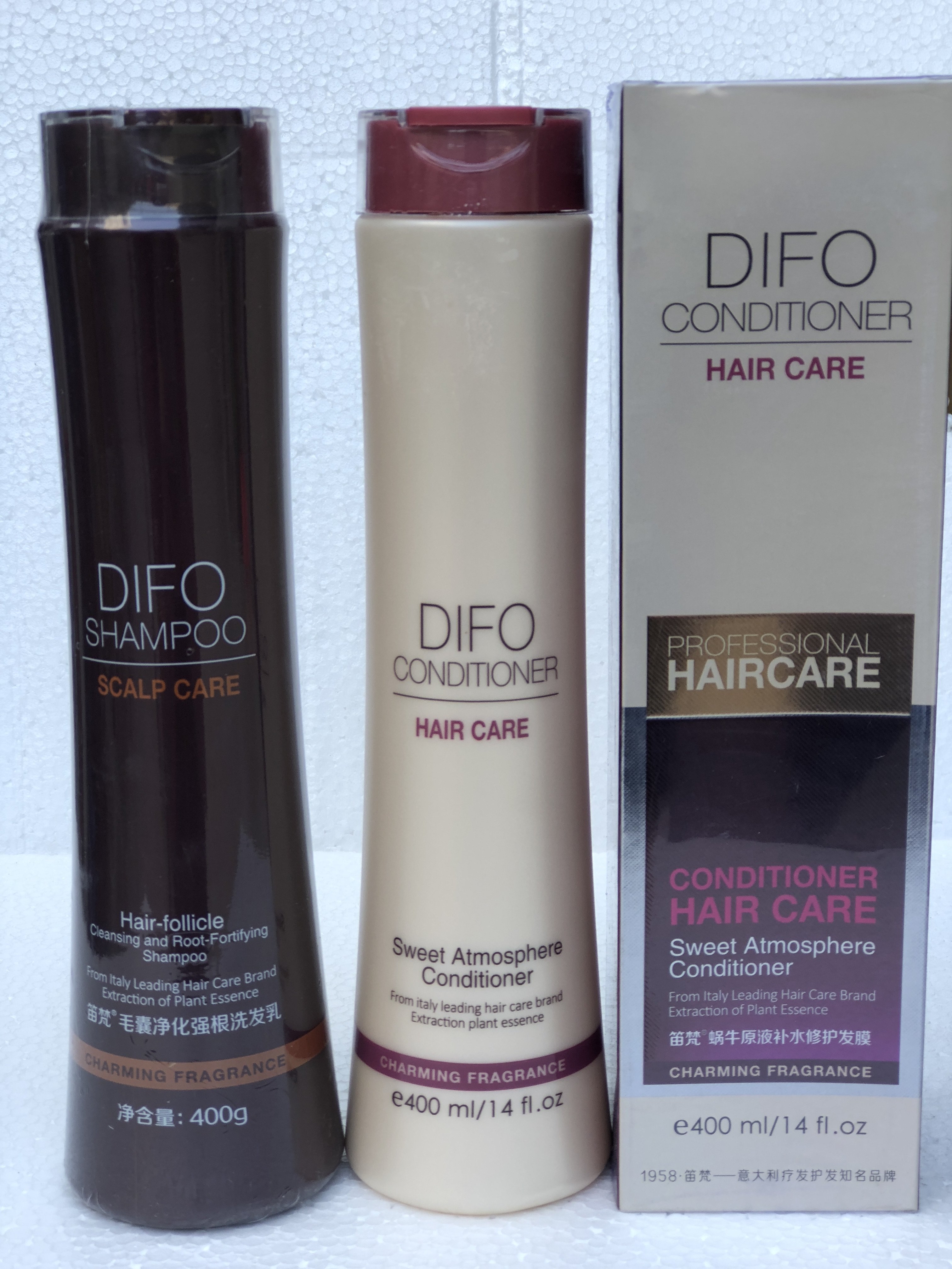 正品DIFO笛梵洗发水蜗牛发膜套装无硅油毛囊强根去屑防脱50ML套装