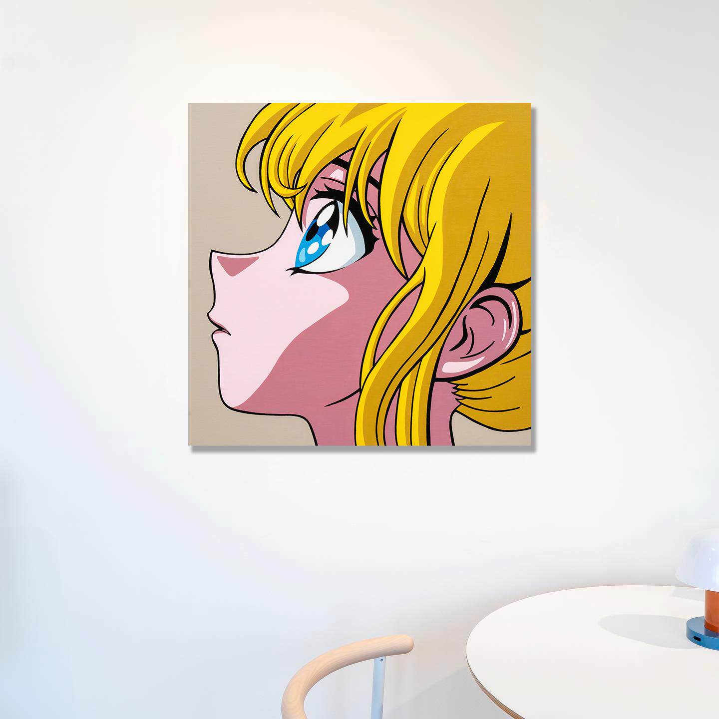 韩国艺术家小众装饰画简约卡通卧室玄关餐厅挂画动漫人物无框画