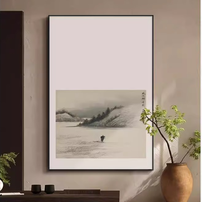 新中式名家山水装饰画茶