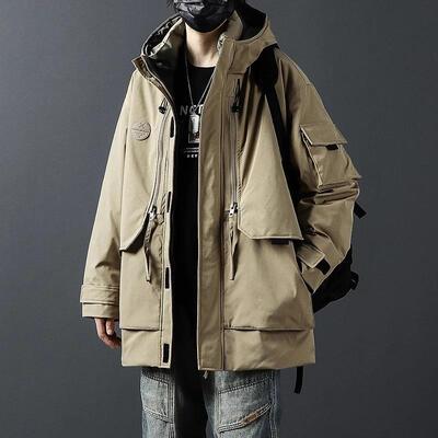 2025年新款工装羽绒服男士中长款