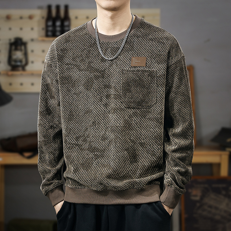 重磅圆领男士卫衣高端秋季新款