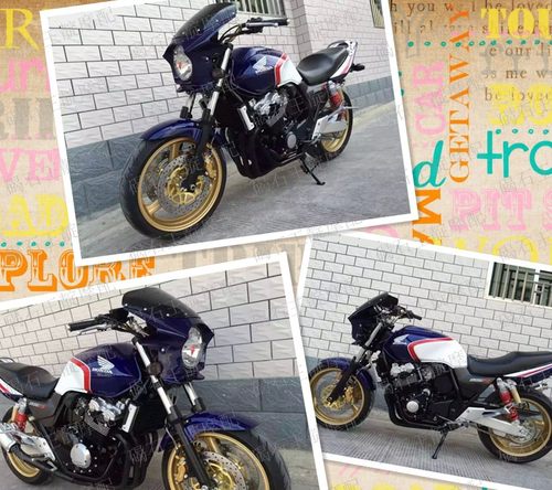 王靛摩配 适用街车等CB400/VTEC/XJR400 通用 导流罩 改装头罩