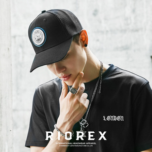 RIOREX帽子男遮阳防晒网眼帽女棒球帽户外透气运动鸭舌帽潮大头围