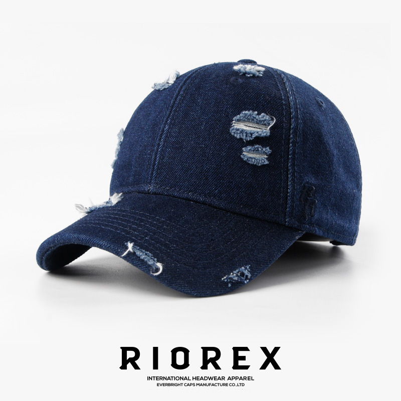 Riorex破洞棒球帽街头嘻哈风
