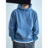 老芬staph日本进口面料纯棉厚重磅灰色连帽长袖 套头卫衣