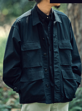 老芬staph日本进口竹节纹satin面料四袋夹克纯棉