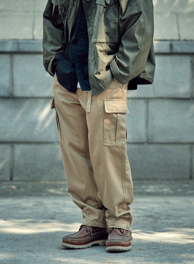 staph日本进口面料微宽松直筒工装休闲长裤7色入65/35Cargo Pants