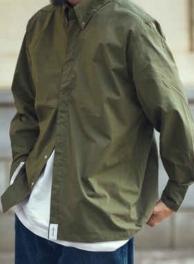 STAPH 老芬 SOOT LS COPO WEATHER 两色立领长袖宽松长袖衬衫衬衣