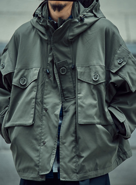 staph老芬日本进口面料多口袋重工M-65冲锋衣外套风衣短款夹克
