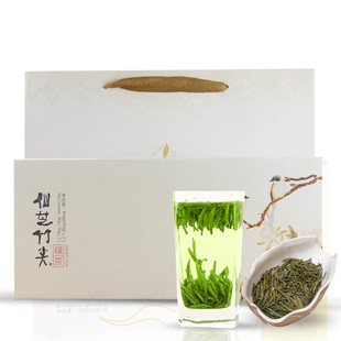 新茶上新 仙芝竹尖 峨眉山绿茶80克牡丹盒装四川竹叶茶 包邮