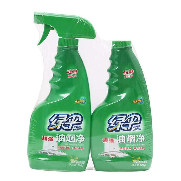 绿伞油烟净油污净500g*2瓶新绿橄榄香型强力油烟净免拆清洗剂包邮